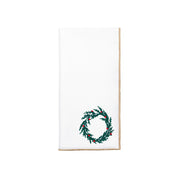 White Nazaré napkins with christmas tree and wreath embroidery - Torres Novas