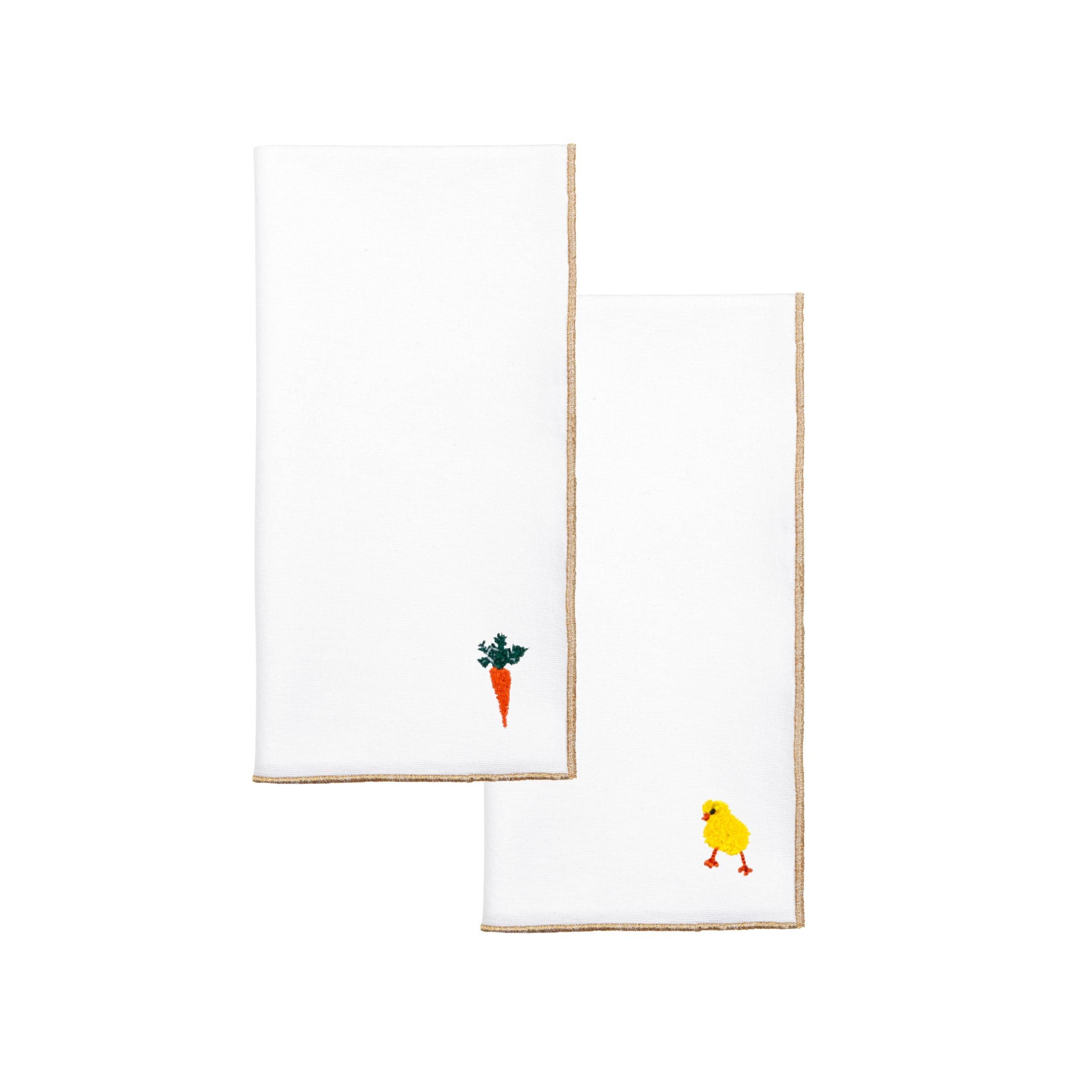 White Nazaré napkins with easter embroidery - Torres Novas