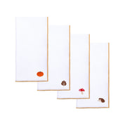 White Nazaré napkins with autumn embroidery