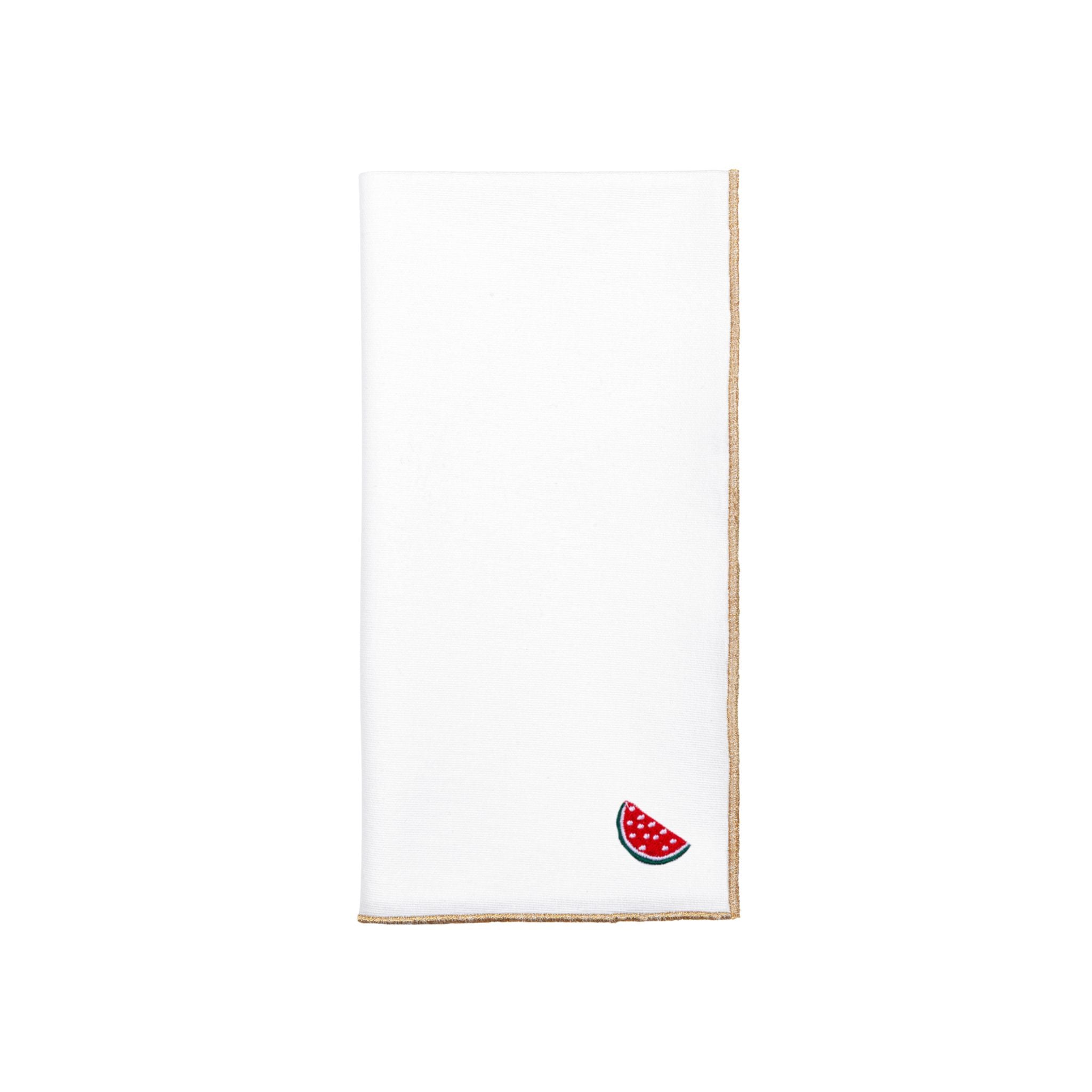 White Nazaré napkins with fruit embroidery - Torres Novas