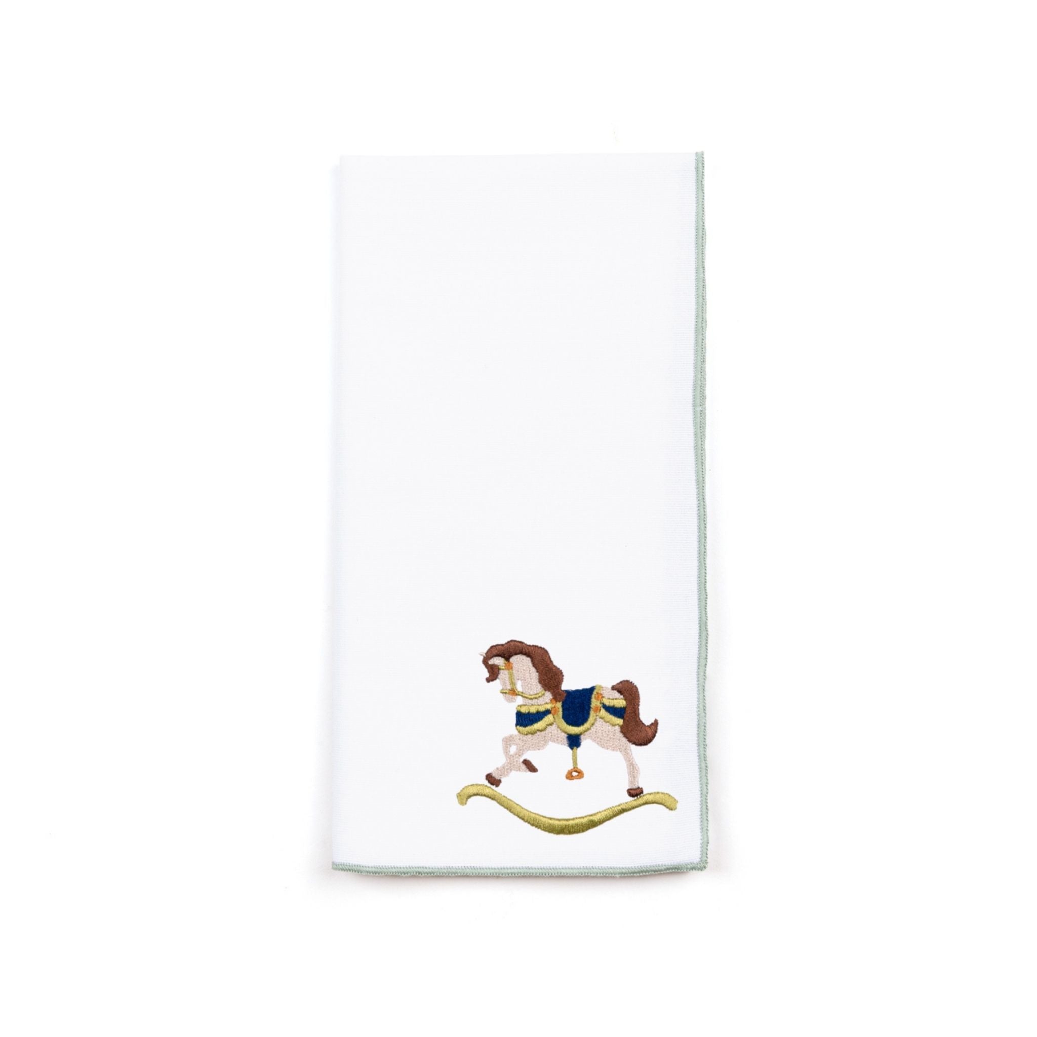 White Nazaré napkins with horse embroidery - Torres Novas