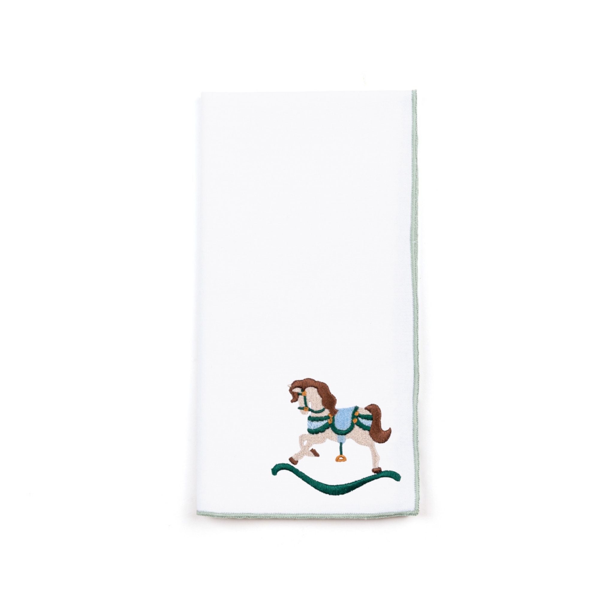 White Nazaré napkins with horse embroidery - Torres Novas