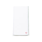 White Nazaré napkins with heart embroidery
