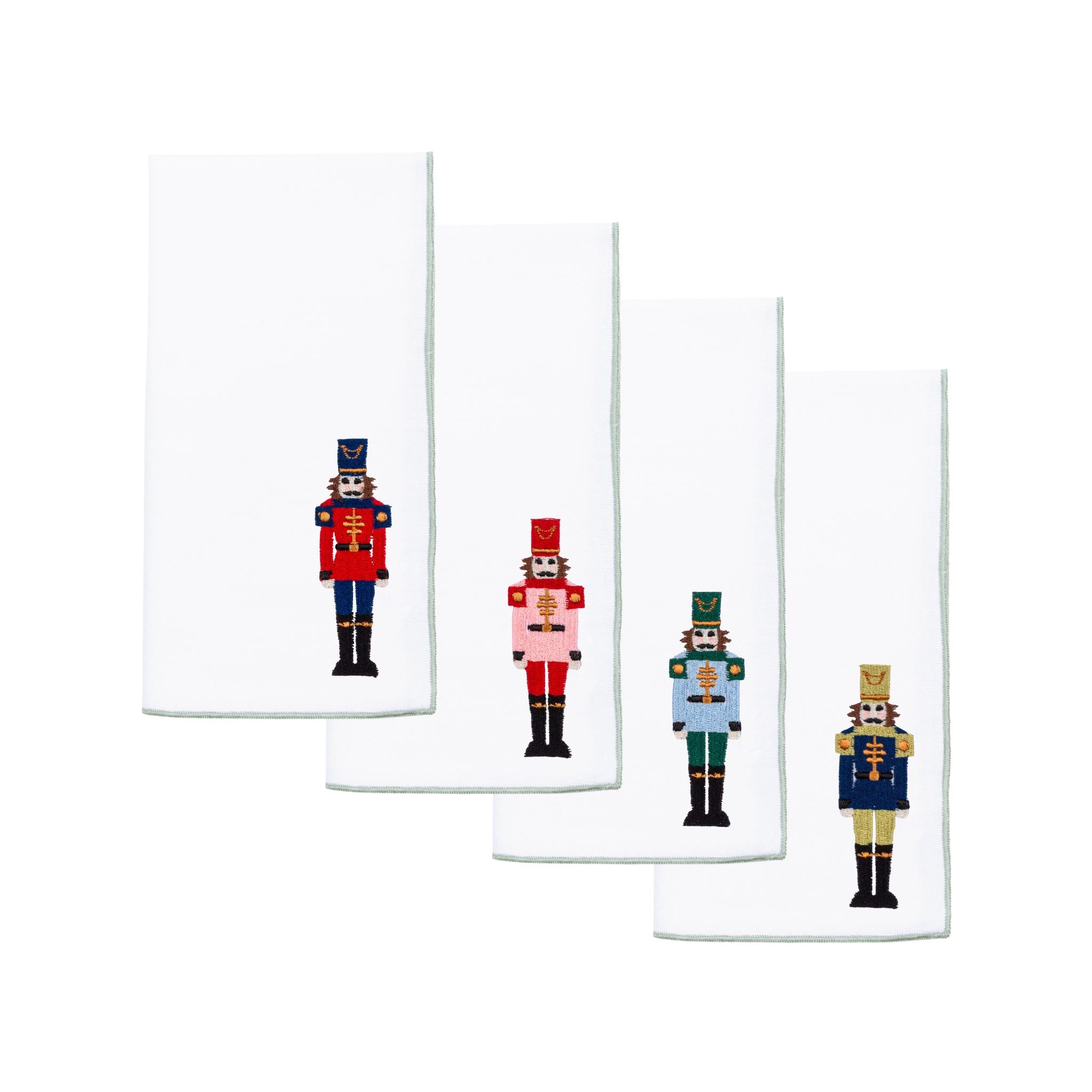 White Nazaré napkins with nutcracker embroidery - Torres Novas