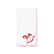 White Nazaré napkins with horse embroidery - Torres Novas