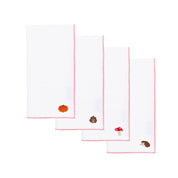 White Nazaré napkins with autumn embroidery