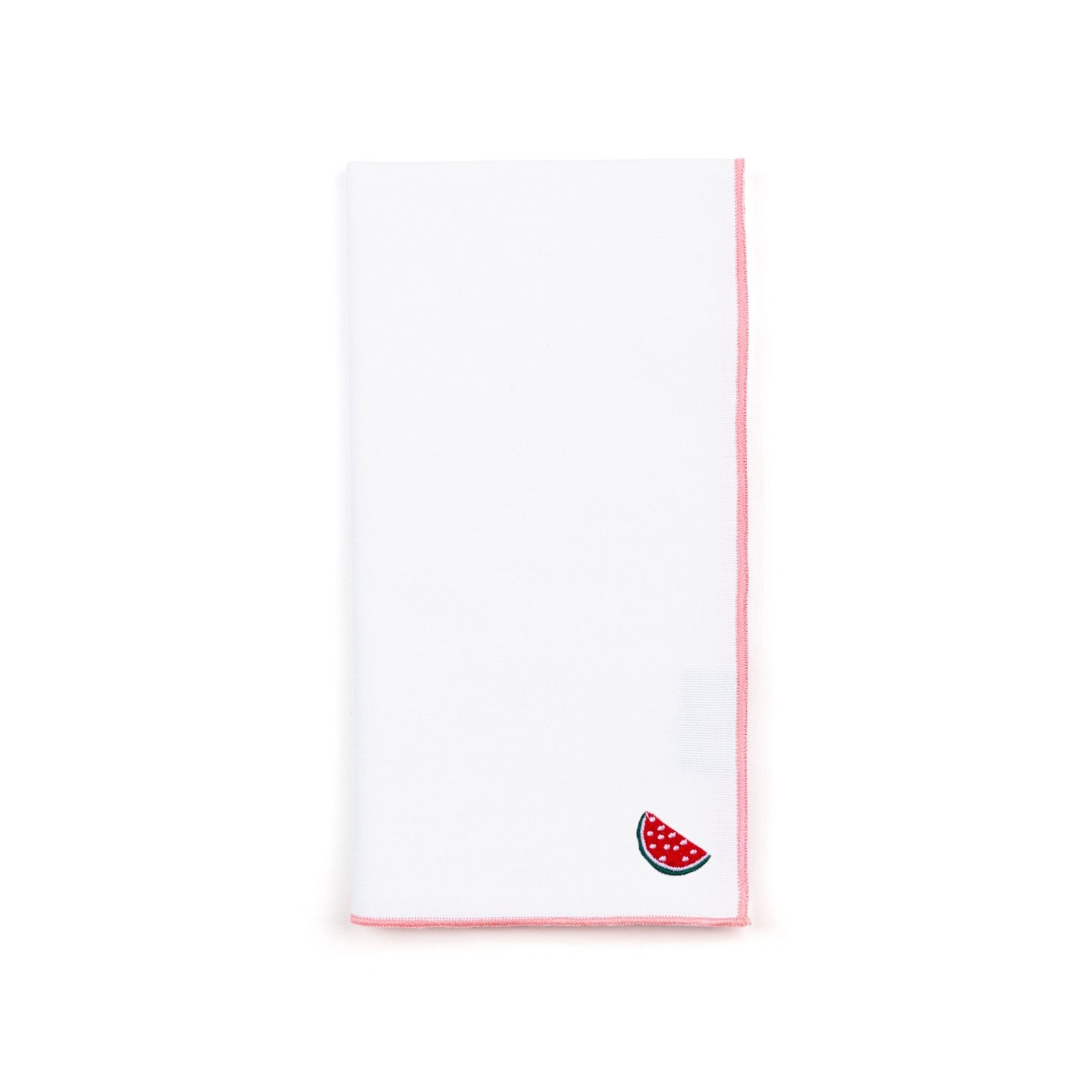 White Nazaré napkins with fruit embroidery - Torres Novas