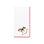 White Nazaré napkins with horse embroidery - Torres Novas