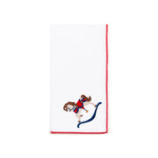 White Nazaré napkins with horse embroidery - Torres Novas