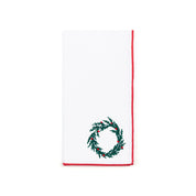 White Nazaré napkins with christmas tree and wreath embroidery - Torres Novas