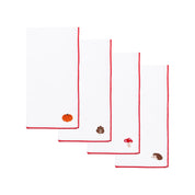 White Nazaré napkins with autumn embroidery