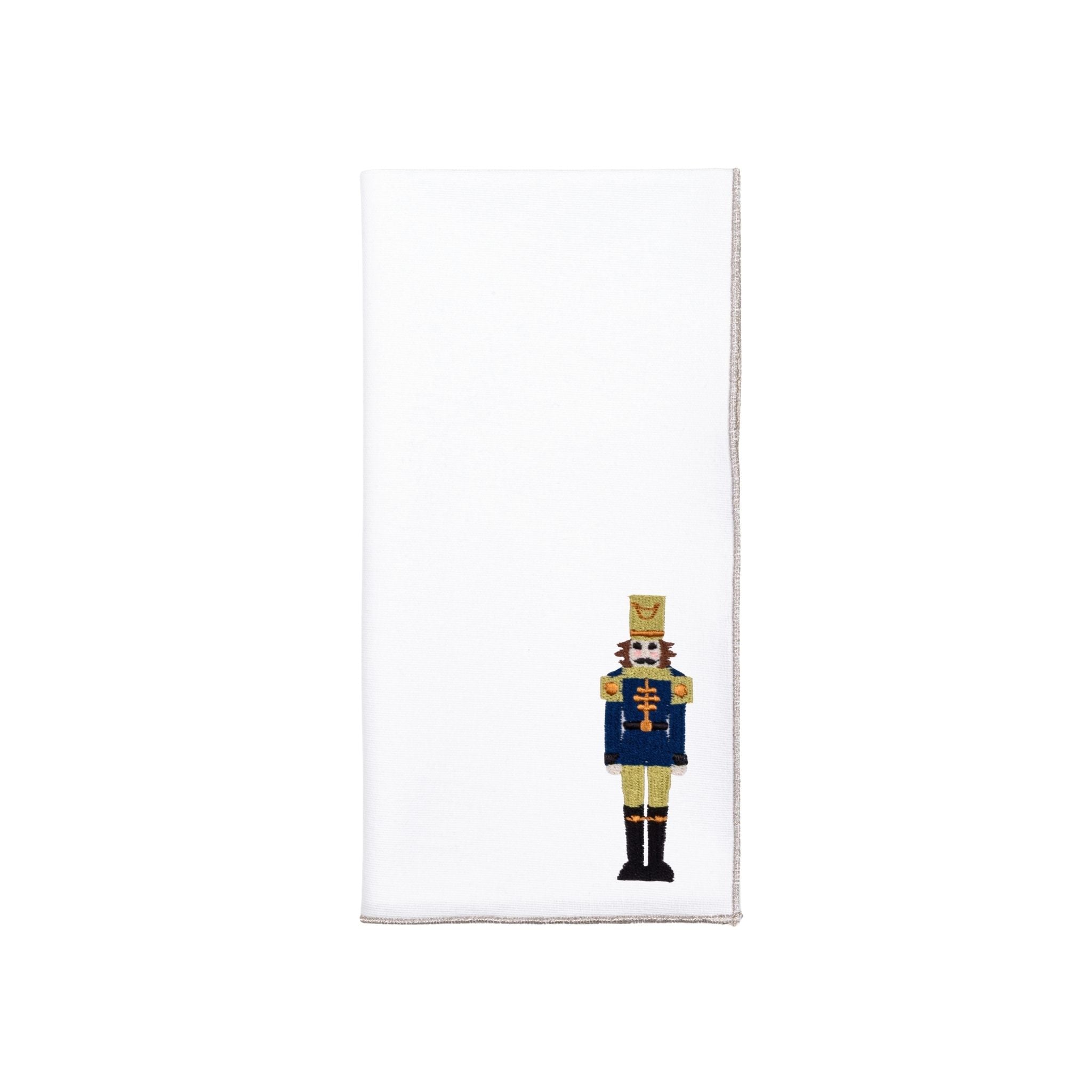 White Nazaré napkins with nutcracker embroidery - Torres Novas