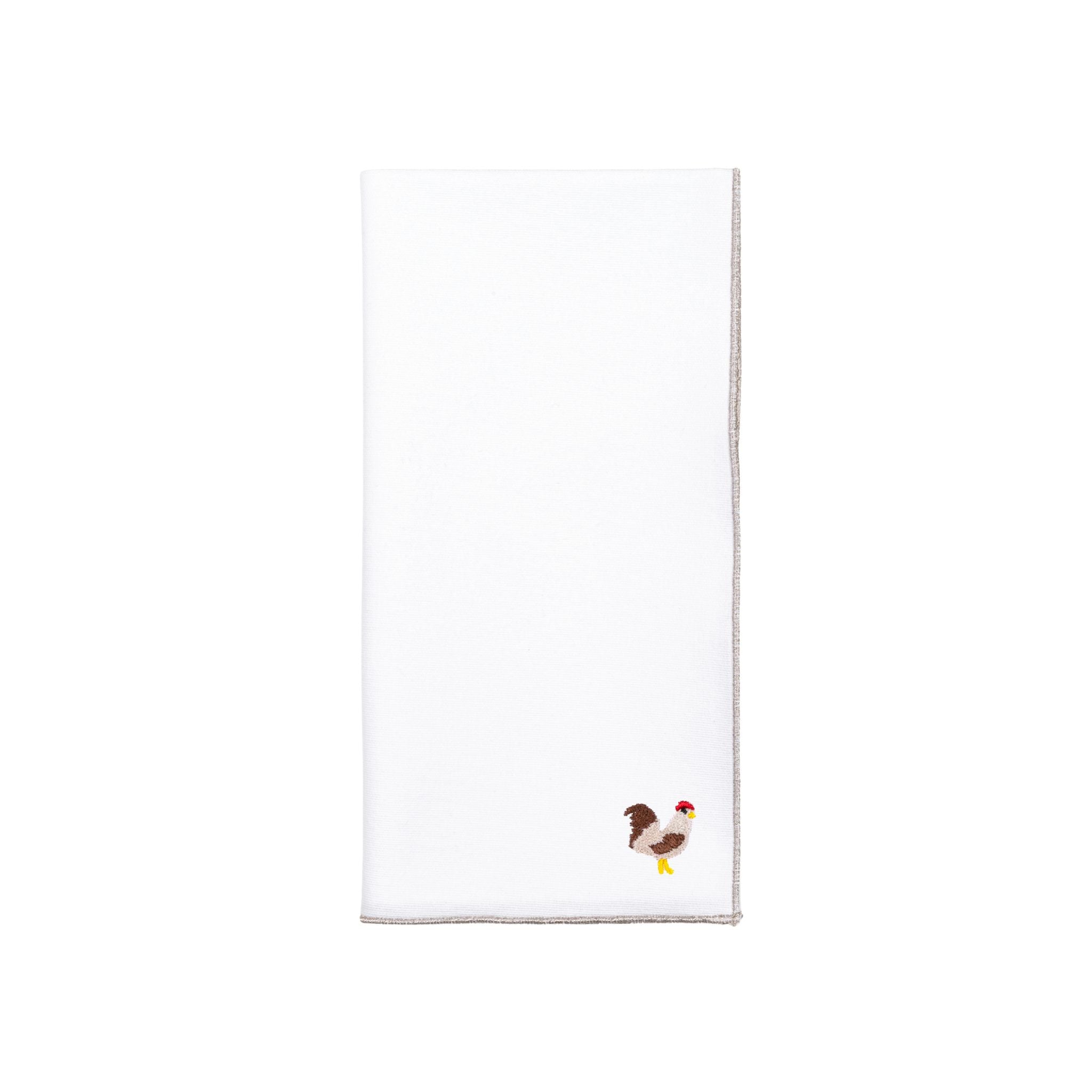 White Nazaré napkins with farm embroidery - Torres Novas