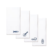 White Nazaré napkins with Portugal embroidery - Torres Novas
