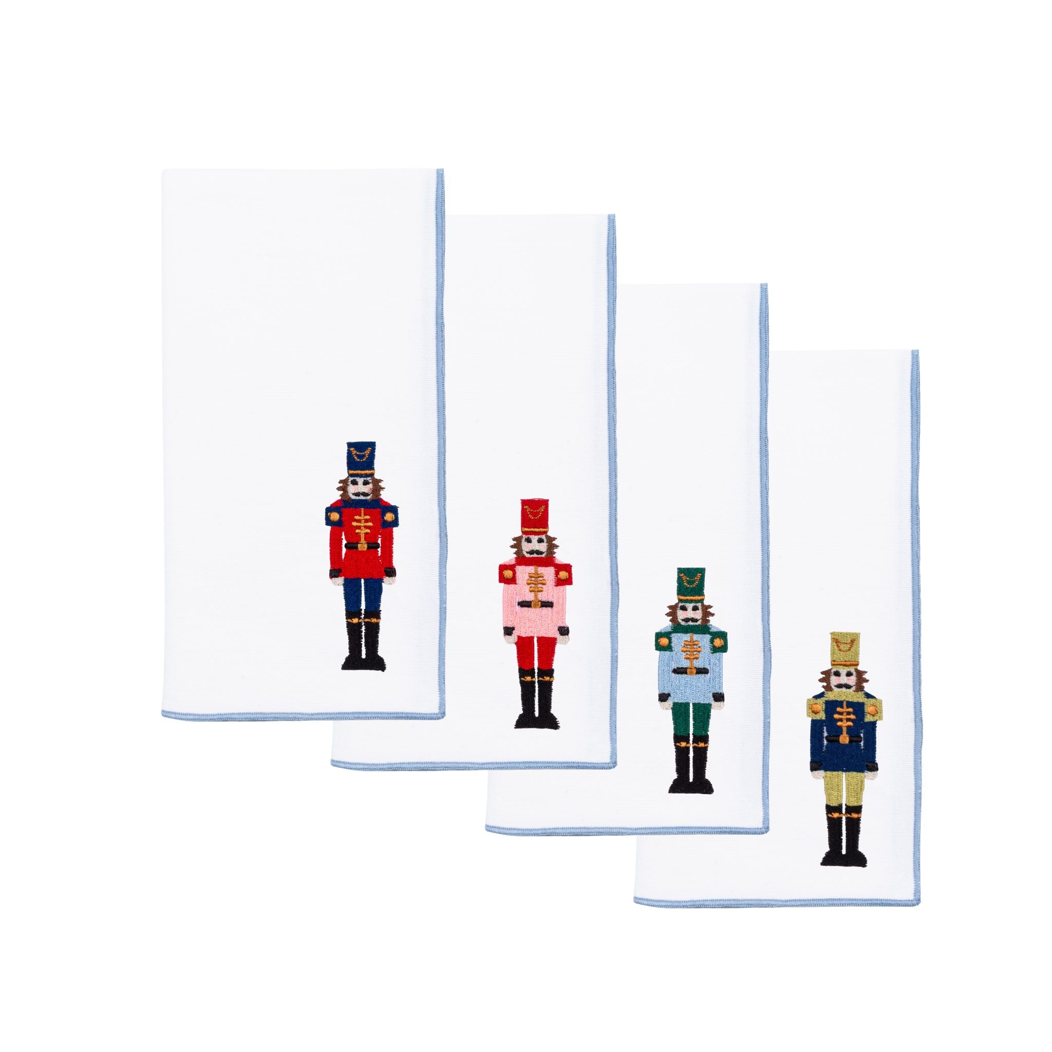 White Nazaré napkins with nutcracker embroidery - Torres Novas