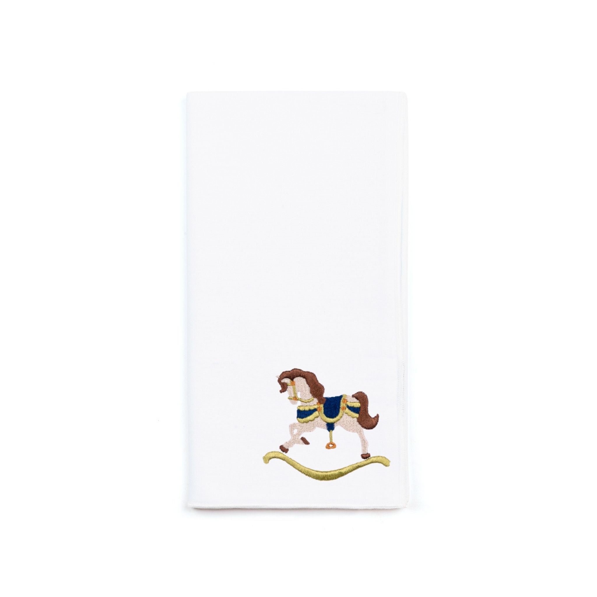 White Nazaré napkins with horse embroidery - Torres Novas