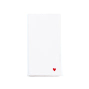 White Nazaré napkins with heart embroidery