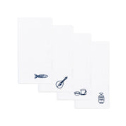 White Nazaré napkins with Portugal embroidery - Torres Novas