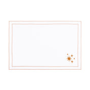 Nazaré white cotton table linen with embroidered stars