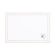 Nazaré white cotton table linen with embroidered stars