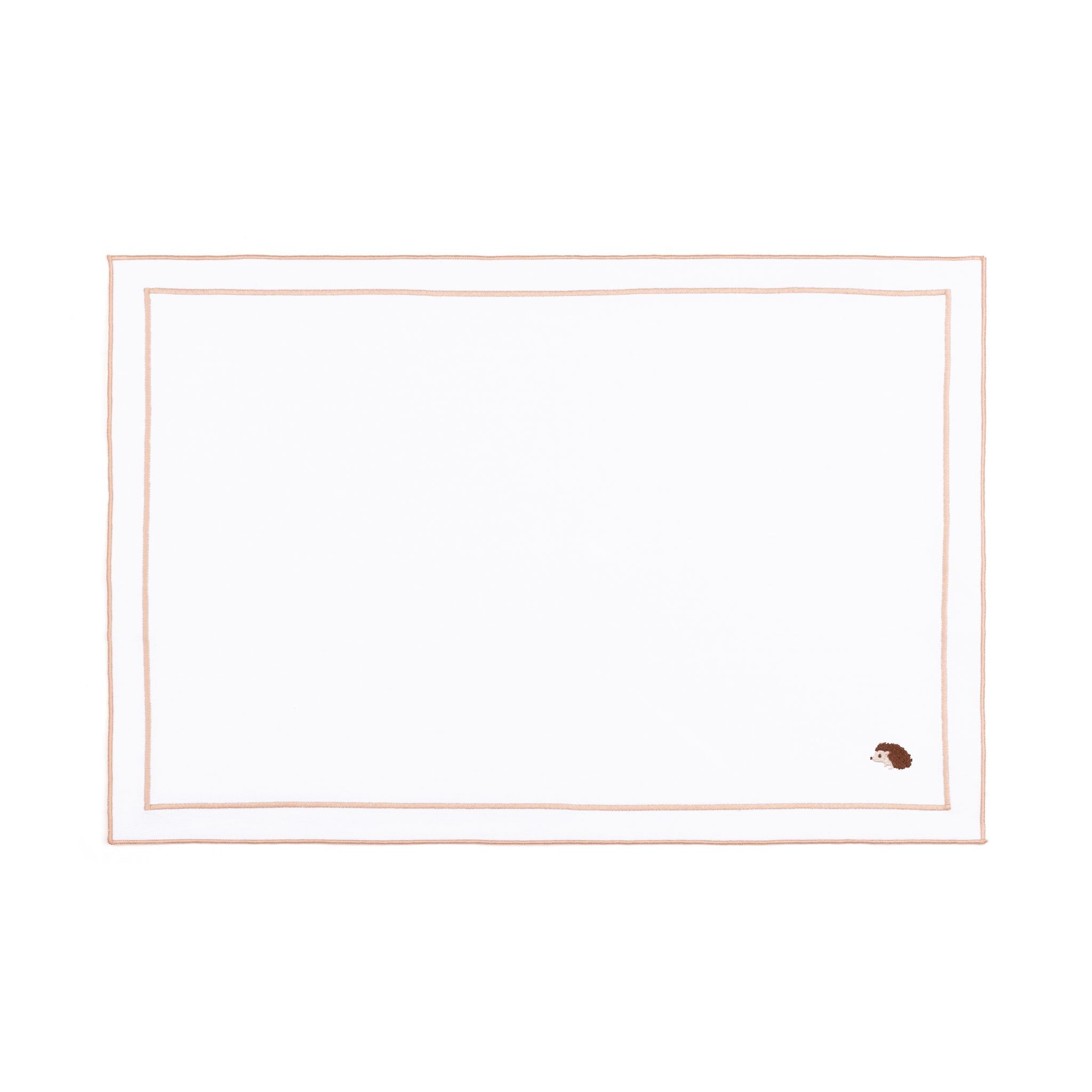 Nazaré white cotton table linen with embroidered autumn motifs