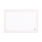 Nazaré white cotton table linen with embroidered hearts