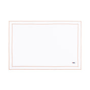 Nazaré white cotton table linen with embroidered retro sports motifs