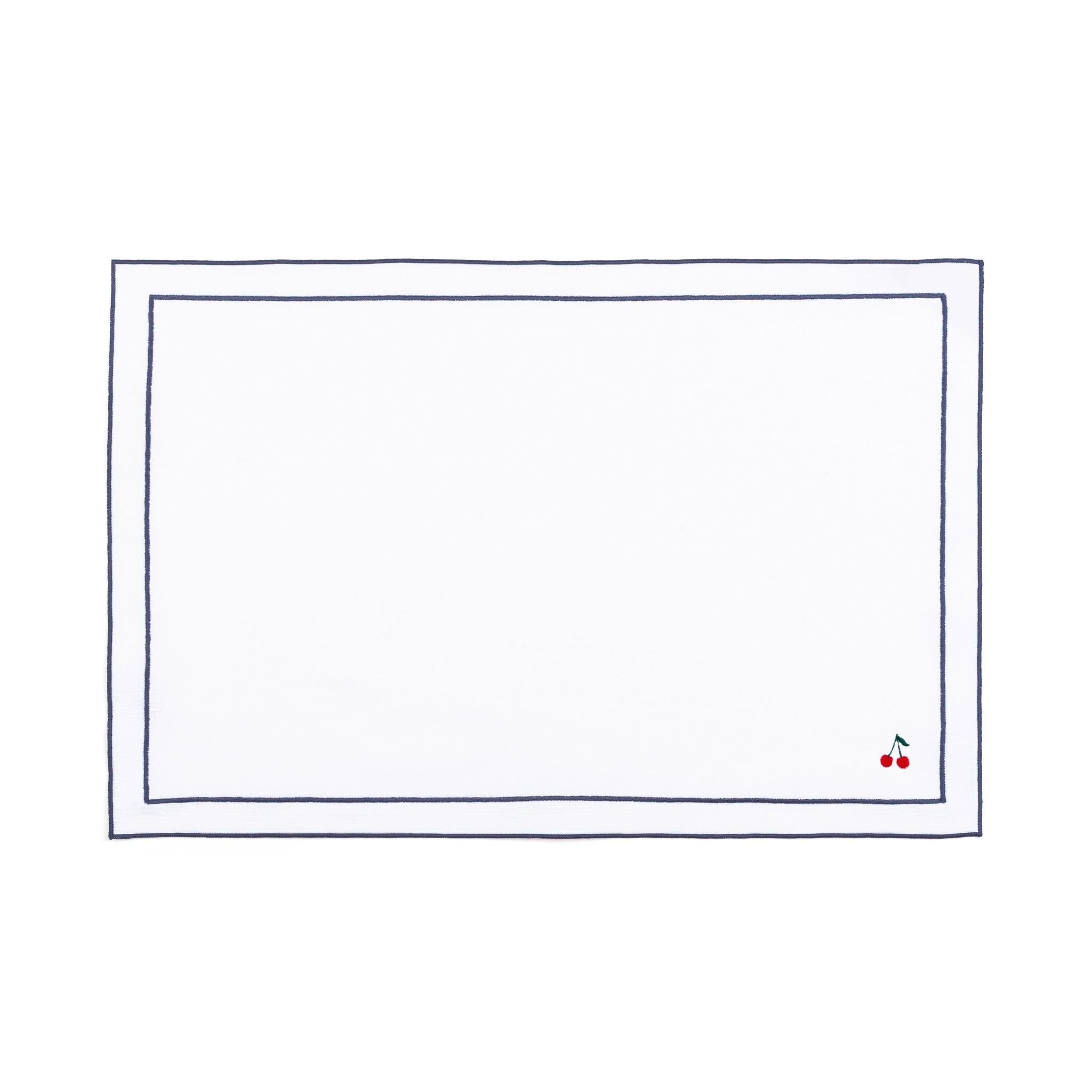 Nazaré white cotton table linen with embroidered fruits