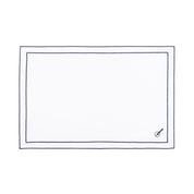 Nazaré white cotton table linen with embroidered Portugal-inspired motifs