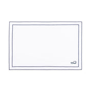 Nazaré white cotton table linen with embroidered Portugal-inspired motifs