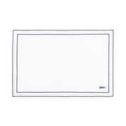 Nazaré white cotton table linen with embroidered Portugal-inspired motifs