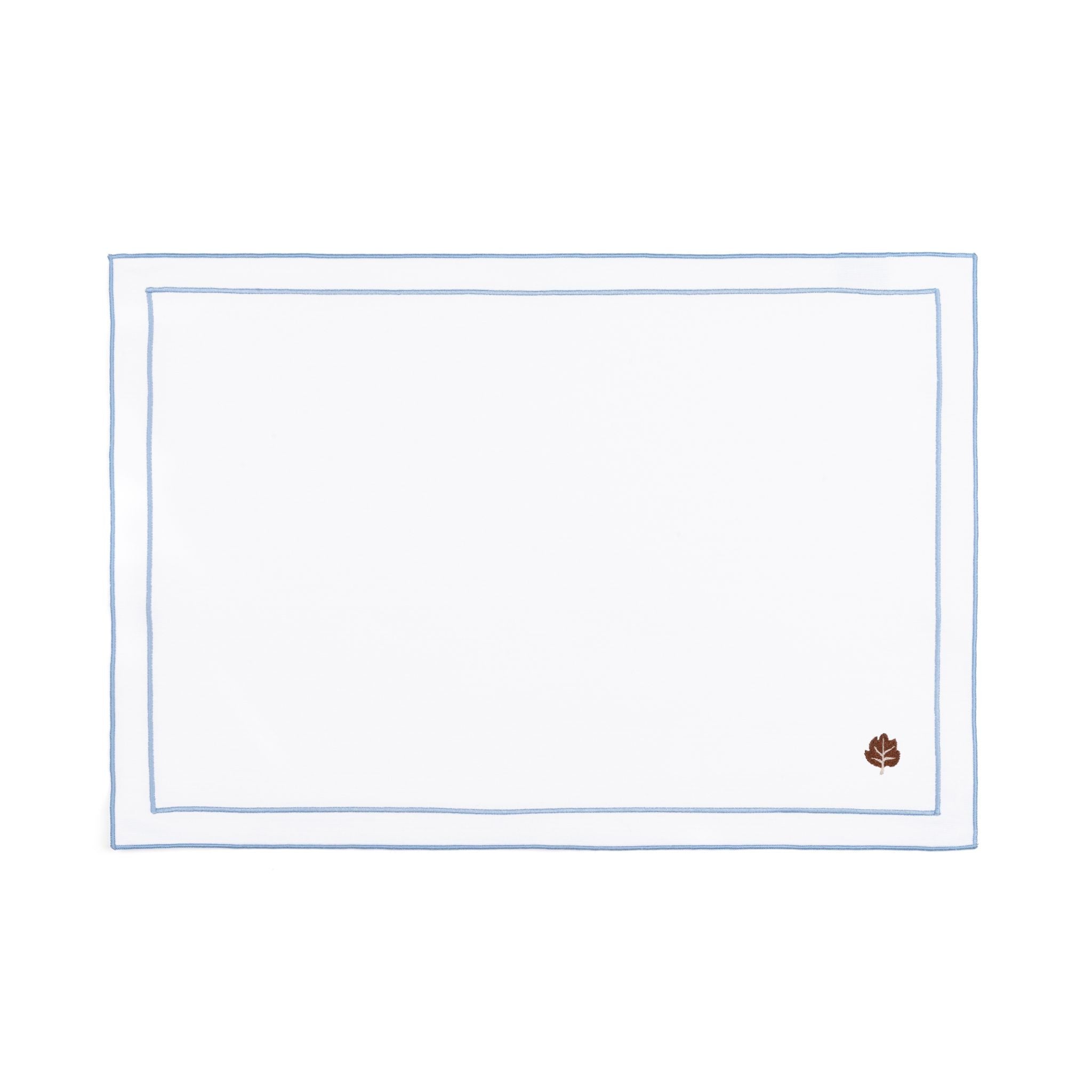 Nazaré white cotton table linen with embroidered autumn motifs