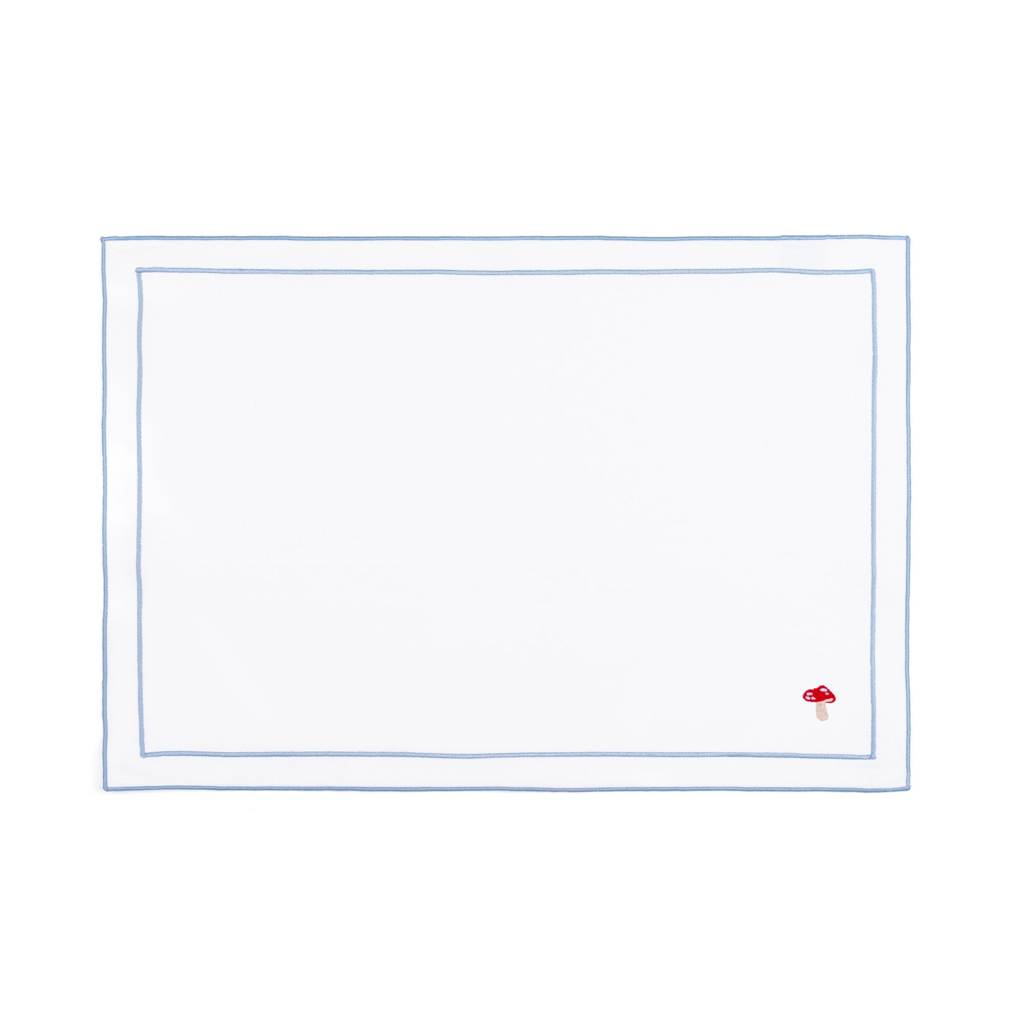 Nazaré white cotton table linen with embroidered autumn motifs