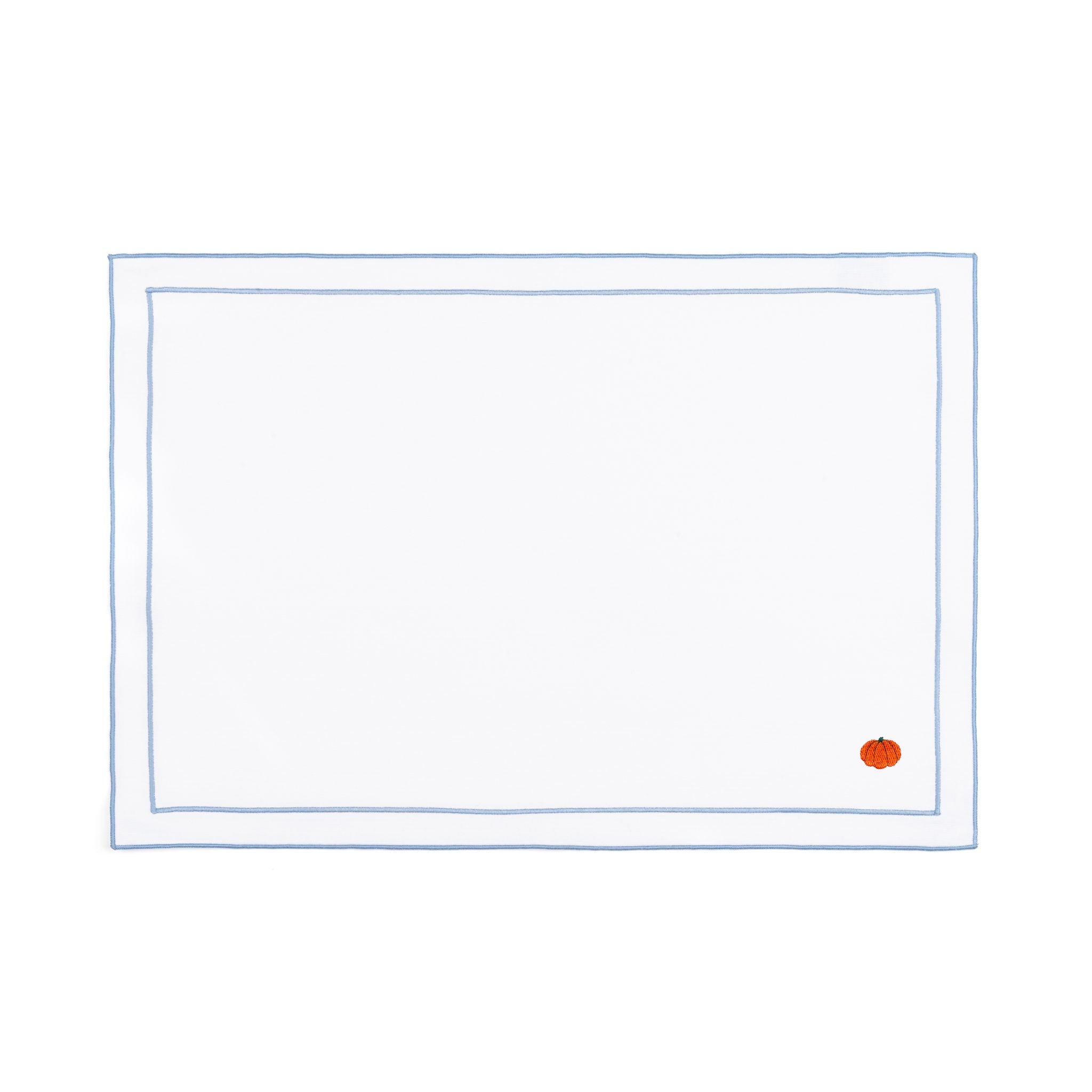 Nazaré white cotton table linen with embroidered autumn motifs