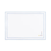 Nazaré white cotton table linen with embroidered flowers