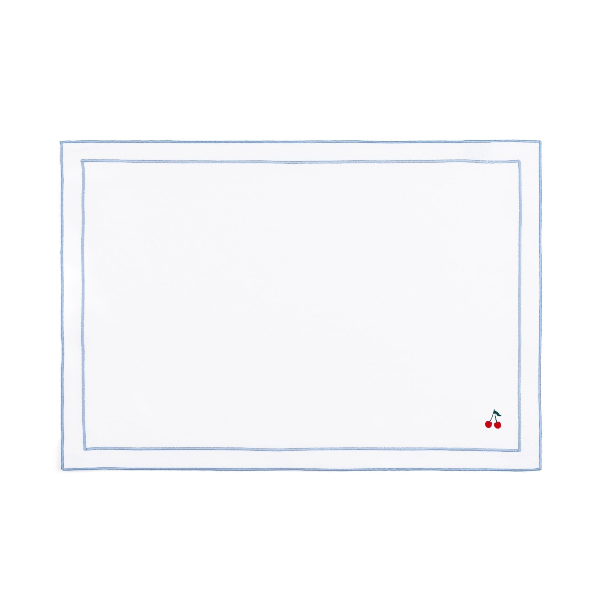 Nazaré white cotton table linen with embroidered fruits