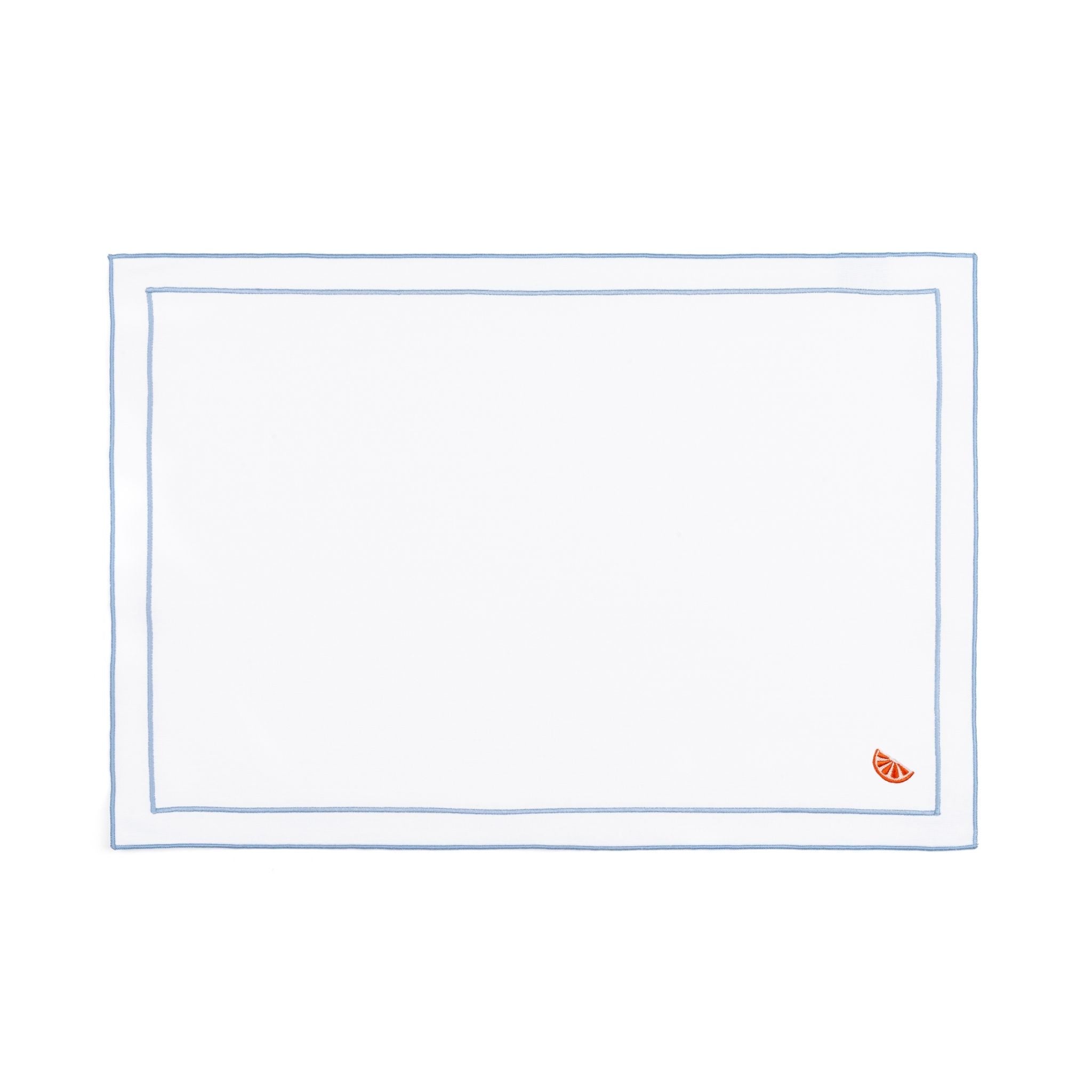 Nazaré white cotton table linen with embroidered fruits