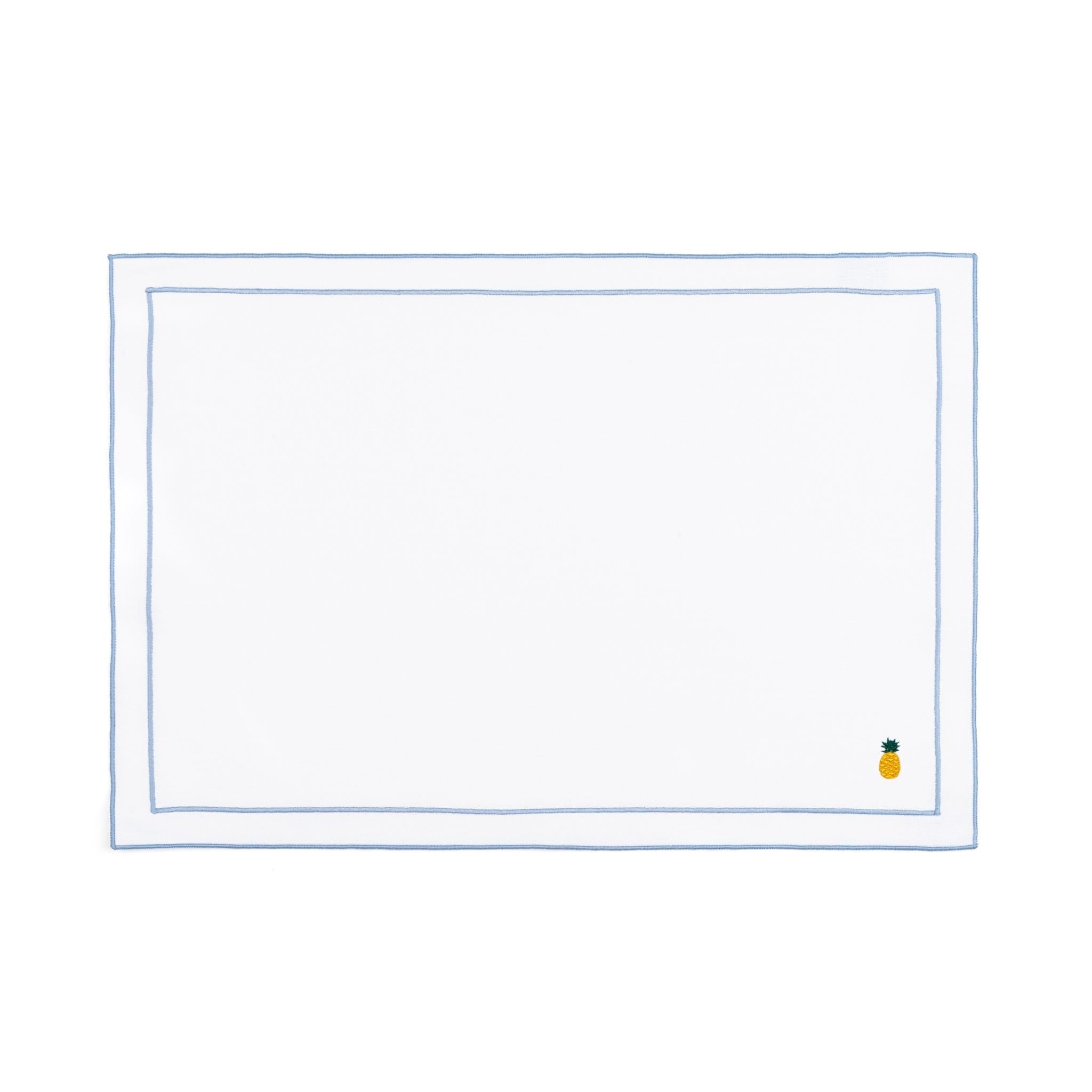 Nazaré white cotton table linen with embroidered fruits