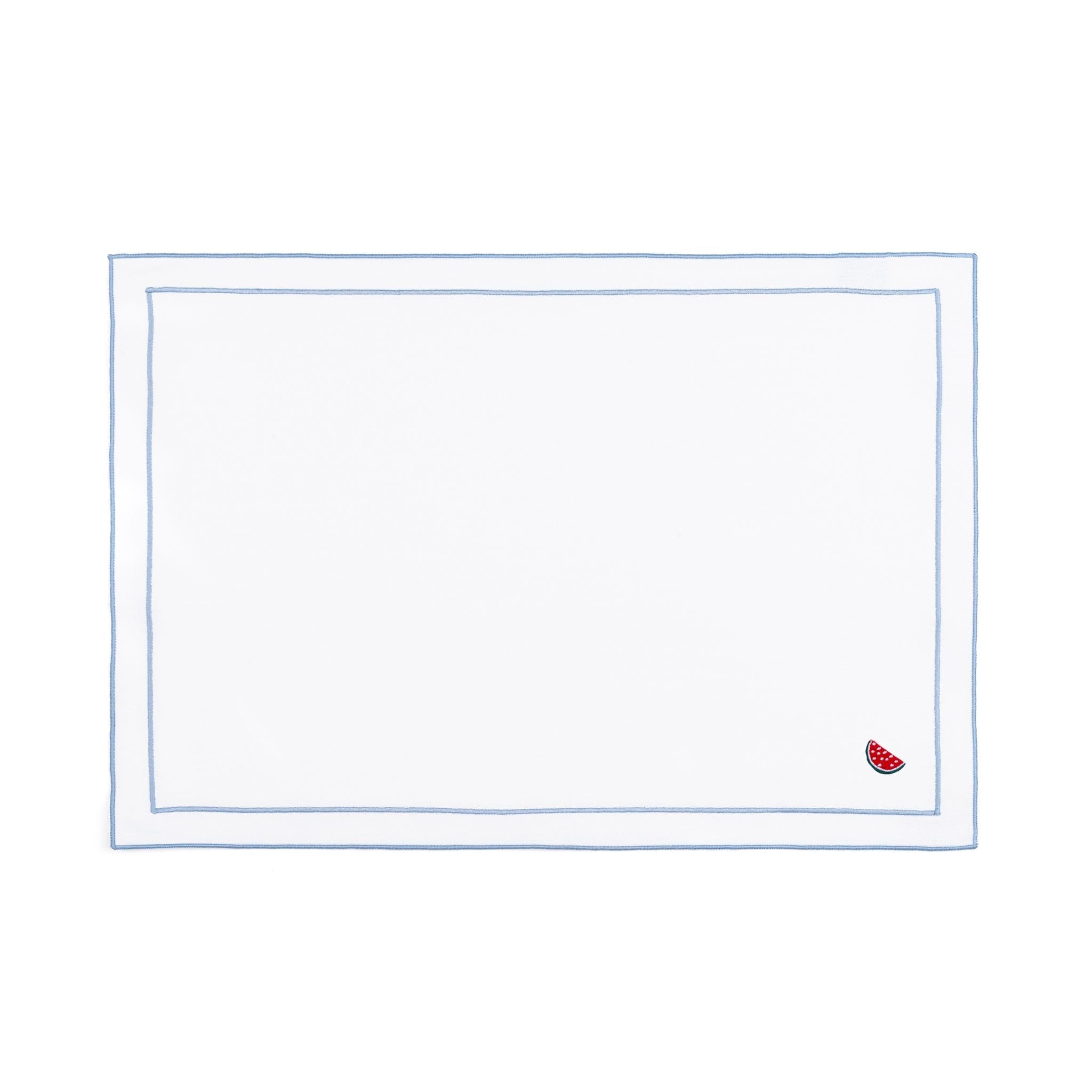 Nazaré white cotton table linen with embroidered fruits