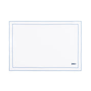 Nazaré white cotton table linen with embroidered Portugal-inspired motifs