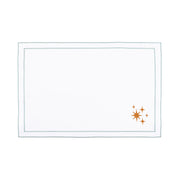 Nazaré white cotton table linen with embroidered stars