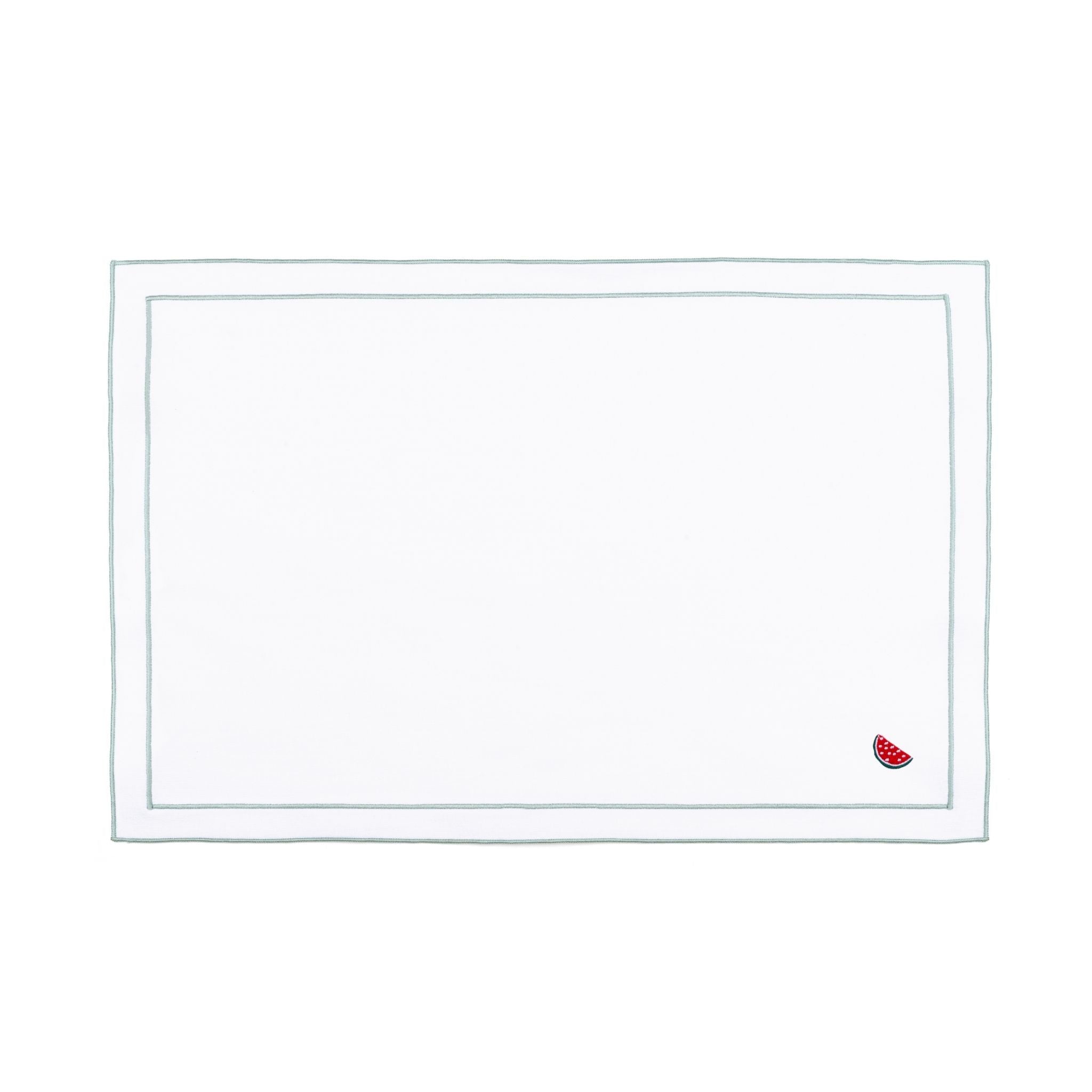 Nazaré white cotton table linen with embroidered fruits