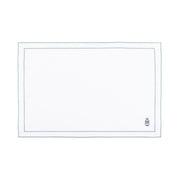 Nazaré white cotton table linen with embroidered Portugal-inspired motifs