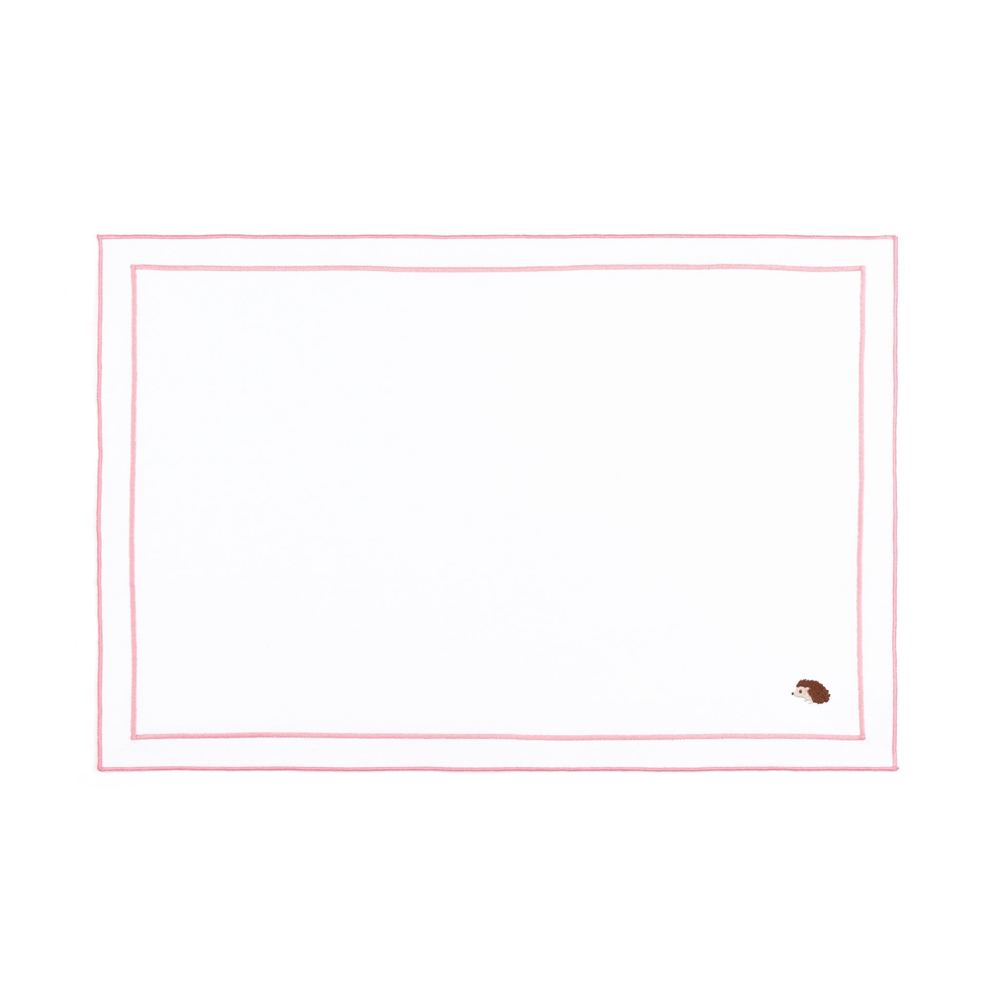 Nazaré white cotton table linen with embroidered autumn motifs