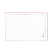 Nazaré white cotton table linen with embroidered flowers