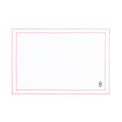 Nazaré white cotton table linen with embroidered Portugal-inspired motifs