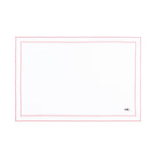 Nazaré white cotton table linen with embroidered retro sports motifs