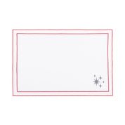 Nazaré white cotton table linen with embroidered stars