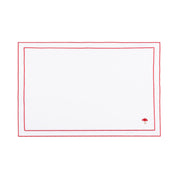 Nazaré white cotton table linen with embroidered autumn motifs