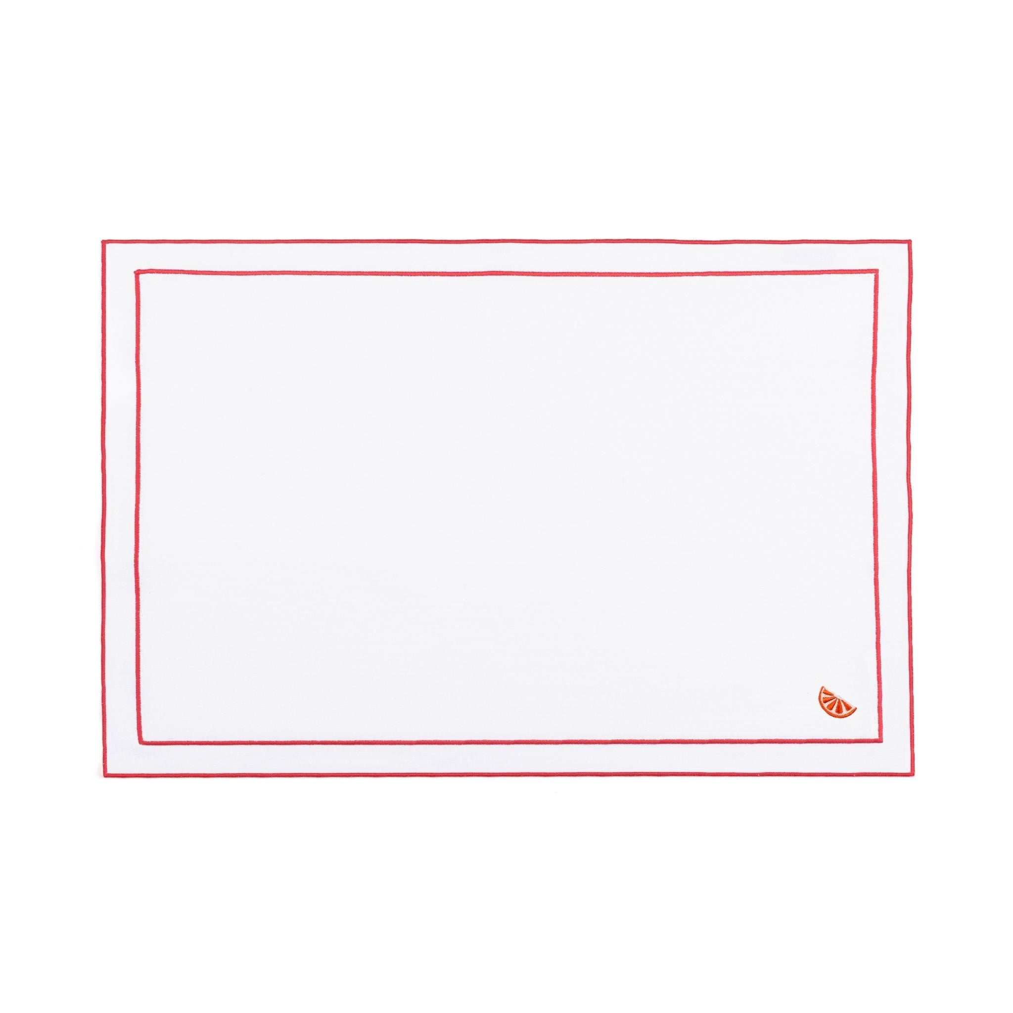 Nazaré white cotton table linen with embroidered fruits